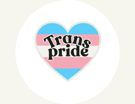 The Trans Pride badge